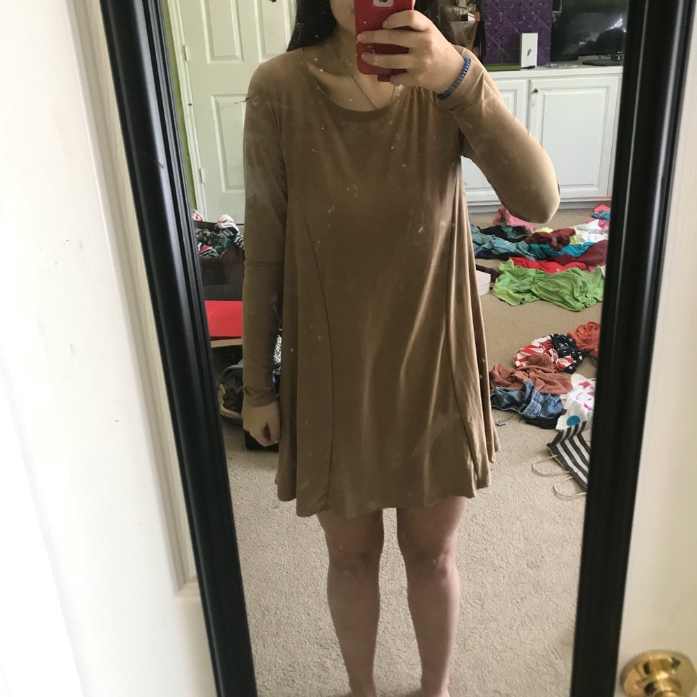 Long sleeve shift dress